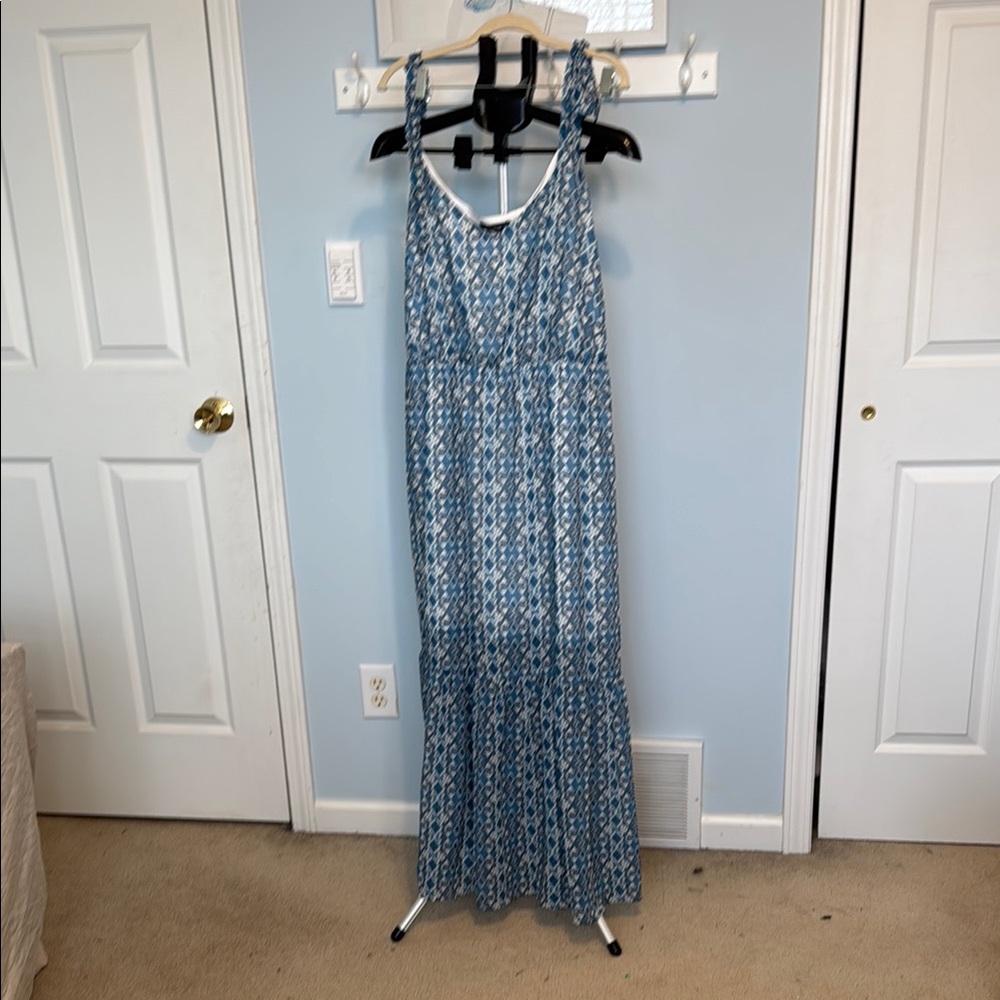 BloomChic Blue and White Maxi Dress